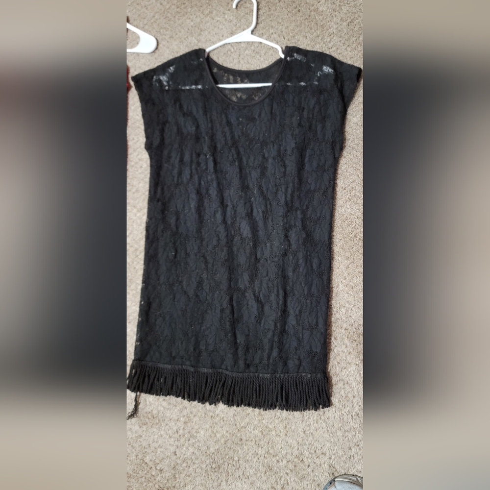 Black boutique swim lace cover up